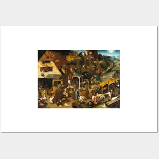 Netherlandish Proverbs - Pieter Bruegel the Elder Posters and Art